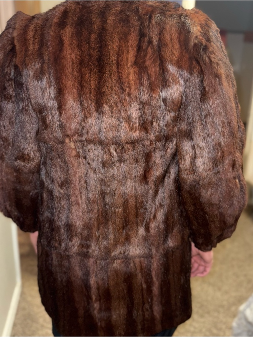 Vintage Mink Fur Coat Real Fur Brown Carol Brent 60s Mid Length Classic Coat - Picture 9 of 16